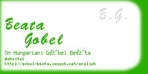 beata gobel business card